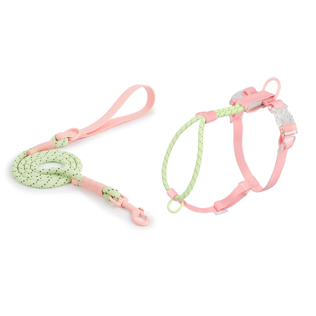 Arnés para perros pequeños y medianos, para verano, para pasear y correr al aire libre, arnés de moda, sin tirones, con correas reflectantes de nailon.
