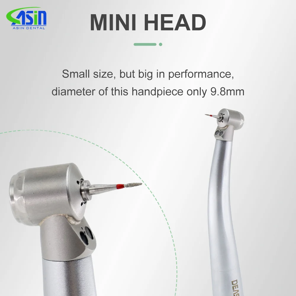 DEASIN-Mini cabezal LED Dental, pieza de mano de alta velocidad para laboratorio Dental, pieza de mano para niños, botón pulsador, herramientas de odontología