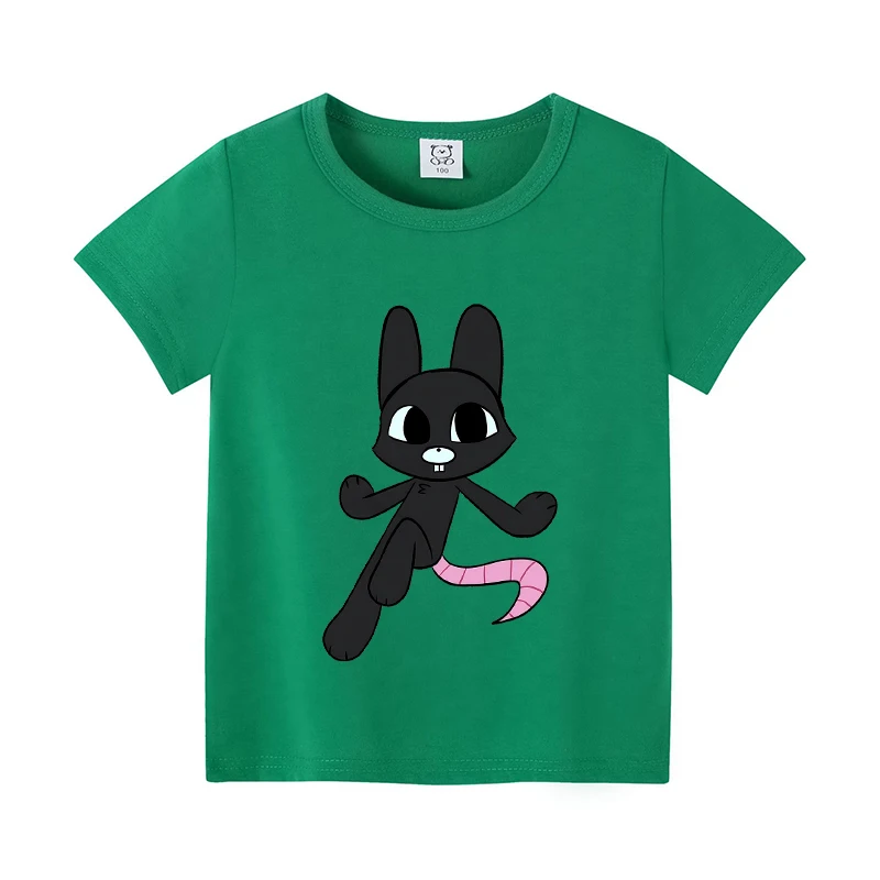 Camiseta corta de verano para niños y niñas con diseño de animales de hospital, camisetas de dibujos animados de anime para niños pequeños, ropa de verano para niños, regalo de cumpleaños para niños
