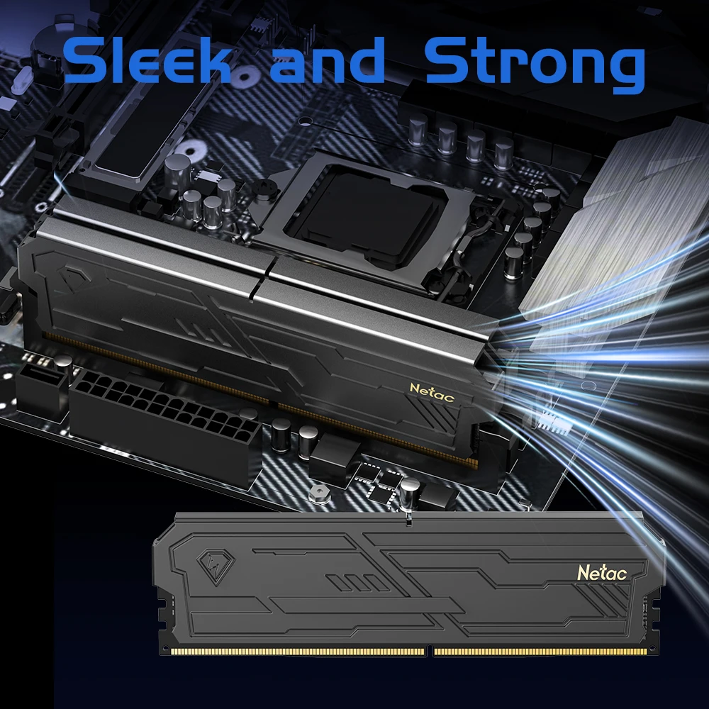 Memoria RAM Netac DDR4 8GB 16GB 3200mhz 3600mhz DDR4 para Ordenador de Escritorio, 288 pines Udimm XMP2.0 con Disipador de Calor
