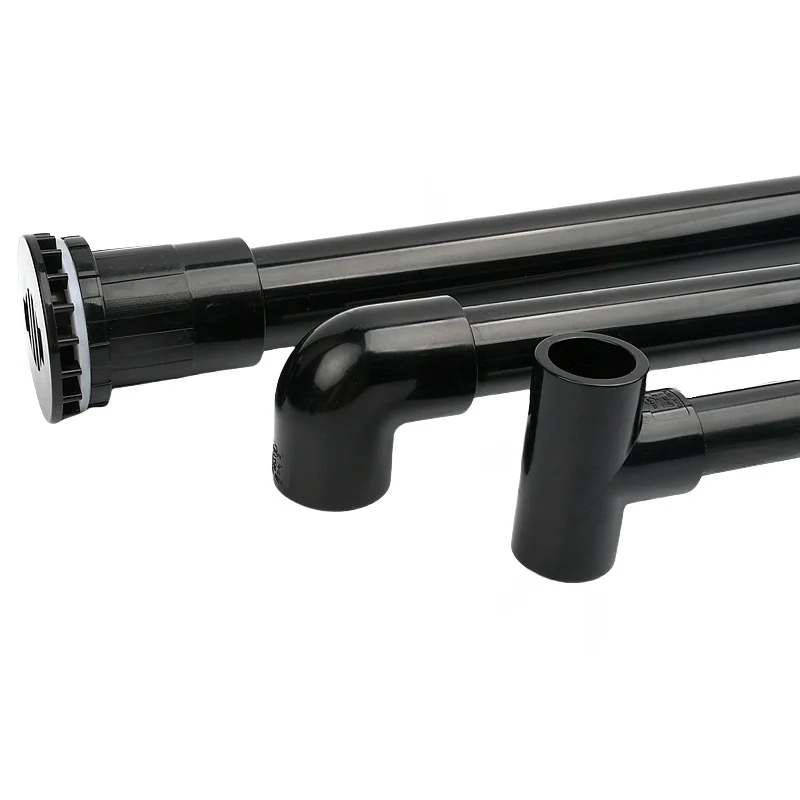 Conector de tubo de PVC negro I.D 20 ~ 50mm, tapa de extremo recto, codo en T, accesorios de tubo de drenaje para acuario, juntas de riego DIY, 1 ud.