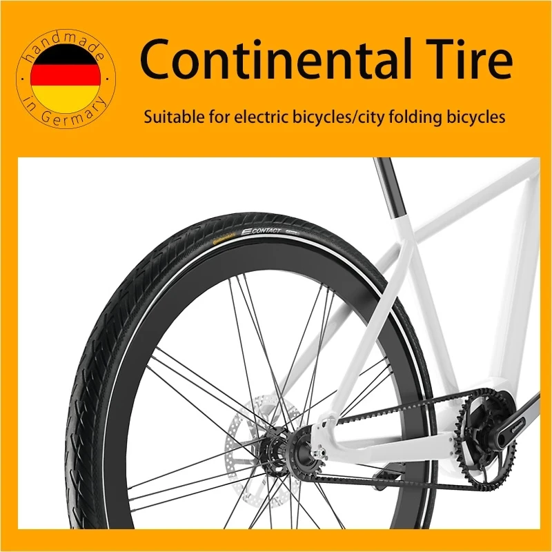 Neumático Continental Contact Urban de 16 pulgadas / 20 pulgadas 3/180Tpi a prueba de pinchazos con alambre de acero para bicicleta plegable BMX con tira reflectante