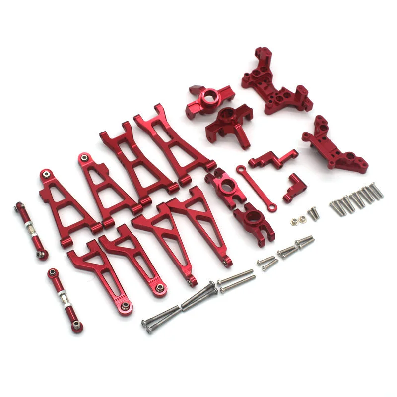 MJX Hyper Go 16207 16208 16209 16210 H16 RC coche copa de dirección de Metal juego de brazo oscilante superior e inferior soporte de torre de choque piezas de mejora