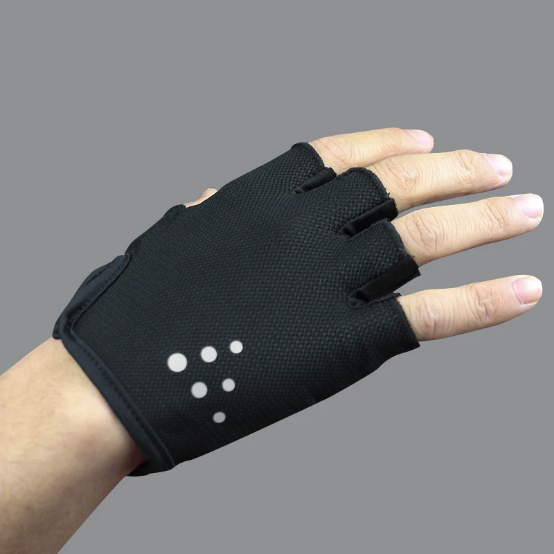 Guantes de ciclismo deportivos para hombres y mujeres, guantes de punto, guantes de medio dedo para bicicleta