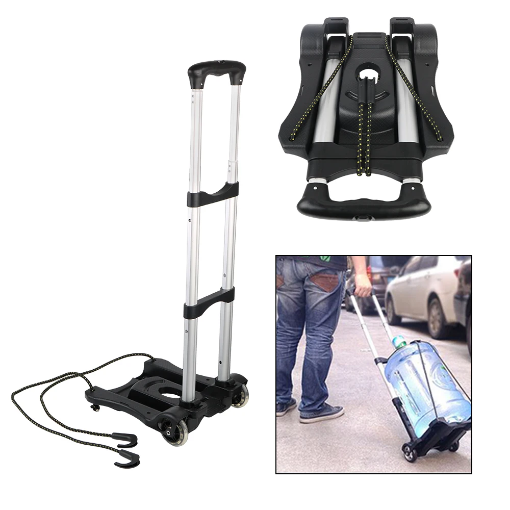 Carrito portátil de dos ruedas para el hogar, carrito de equipaje plegable de 35kg, resistente, para viajes, compras