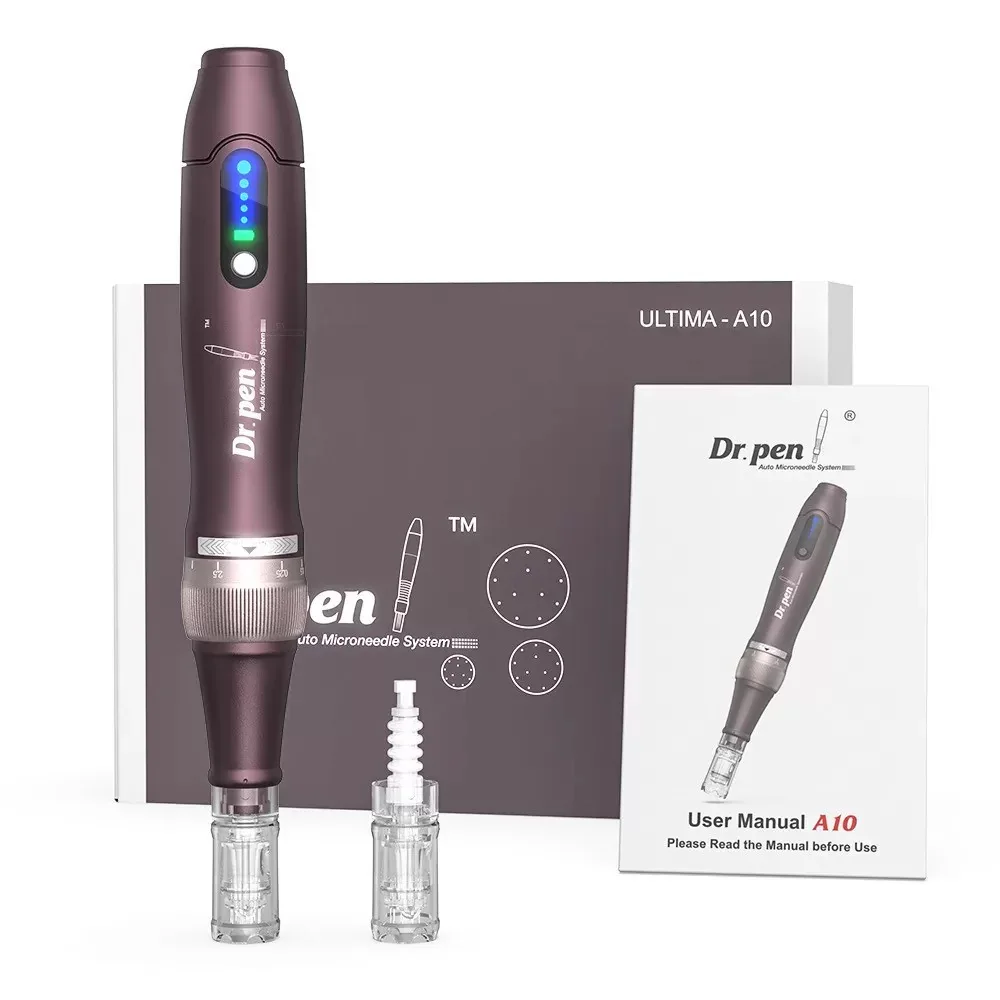Dr. Pen A10 original inalámbrico con 2 agujas de microagujas, longitud de la aguja 0.25 mm