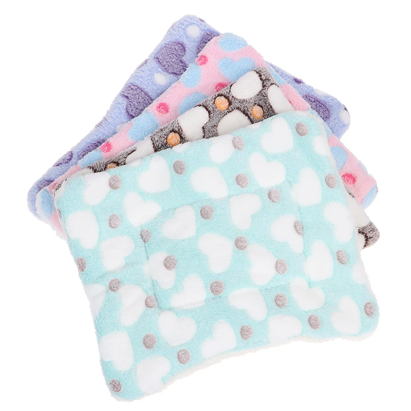 Estera de felpa de invierno, saco de dormir lavable para animales pequeños, almohadilla de cama cálida de lana para mascotas para conejo, Chinchilla, hámster, conejillo de indias