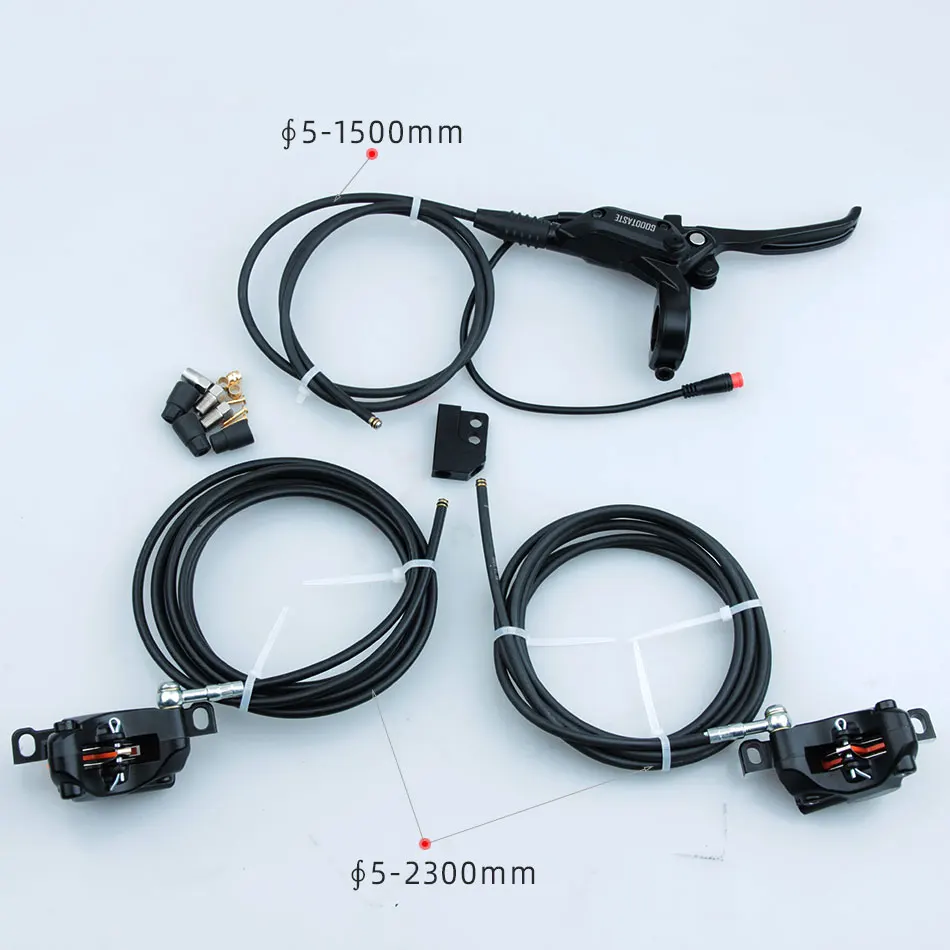 GT0307N-triciclo eléctrico para bicicleta de montaña, ciclomotor eléctrico ATV, Rotor izquierdo y derecho, disco de apagado hidráulico, freno doble, tres eslabones, uno a través de dos, hecho a medida