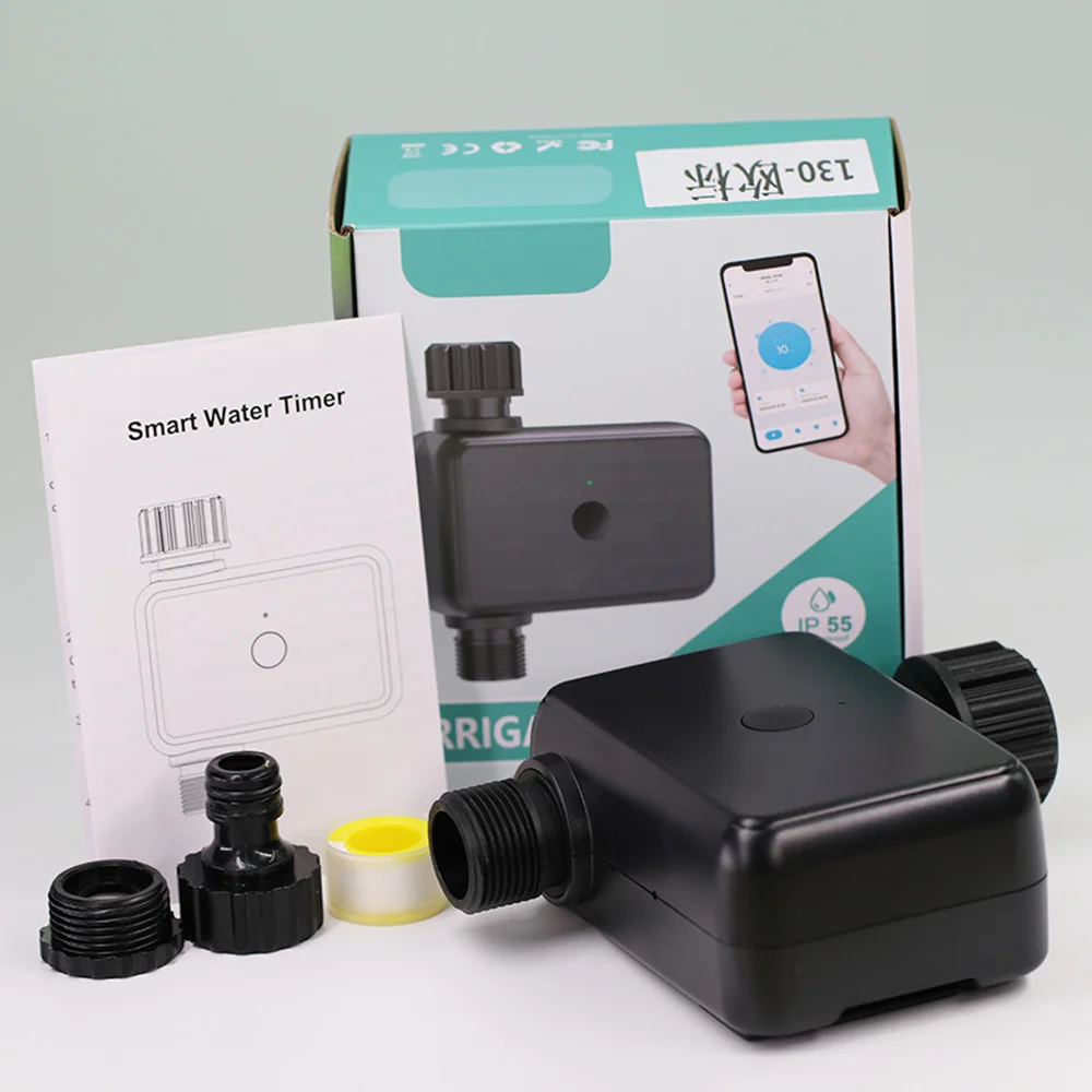 Temporizador Compatible con WIFI/Bluetooth de 1 vía, programación automática, controlador de riego de jardín, sistema de riego por goteo, enchufe para EE. UU., UE, Reino Unido y AU