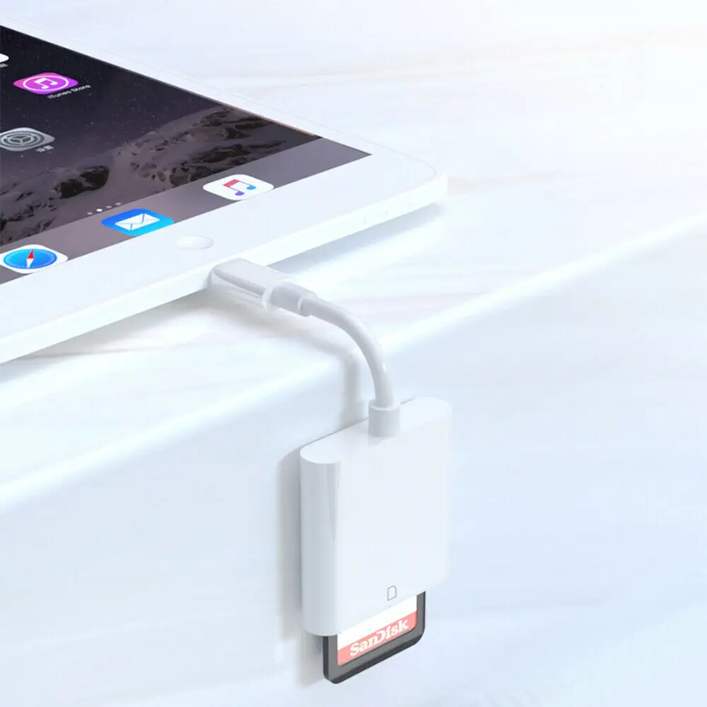 Lector de tarjetas SD TF 3 en 1 para iPhone 14 12 13 11 Pro Max XR XS USB-A convertidor de cámara hembra para adaptador iPhone OTG