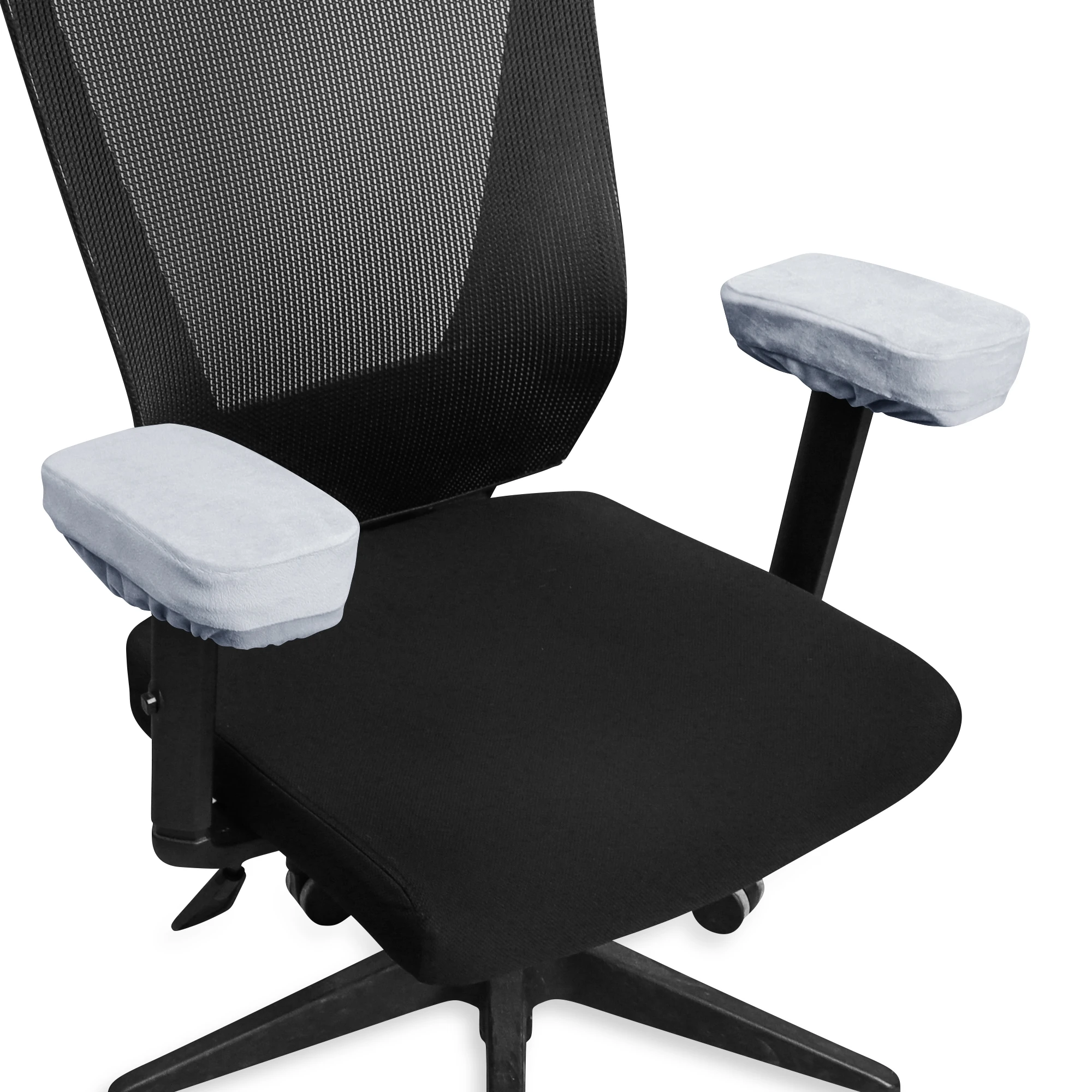 Fundas para reposabrazos de silla de oficina, para soporte de codos y antebrazos, juego de 2 piezas, de terciopelo esponjoso, 4 colores, funda para brazos, funda para silla