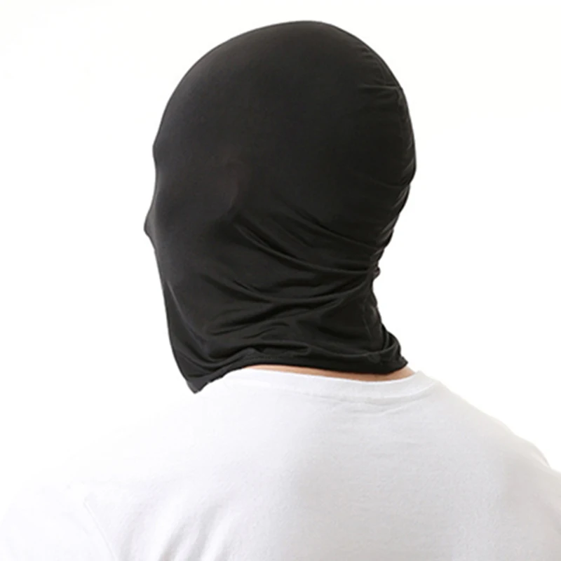 Máscara Balaclava de un solo orificio ultrafina, cubrecabezas de seda helada para cosplay, fiestas y Halloween, con cubierta para cabeza y ojos.