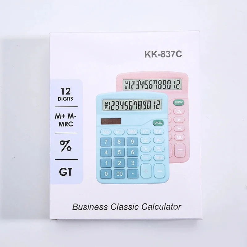 Calculadora electrónica de 12 dígitos, calculadora Solar, fuente de alimentación Dual, calculadora para el hogar, oficina, escuela, herramientas de contabilidad financiera