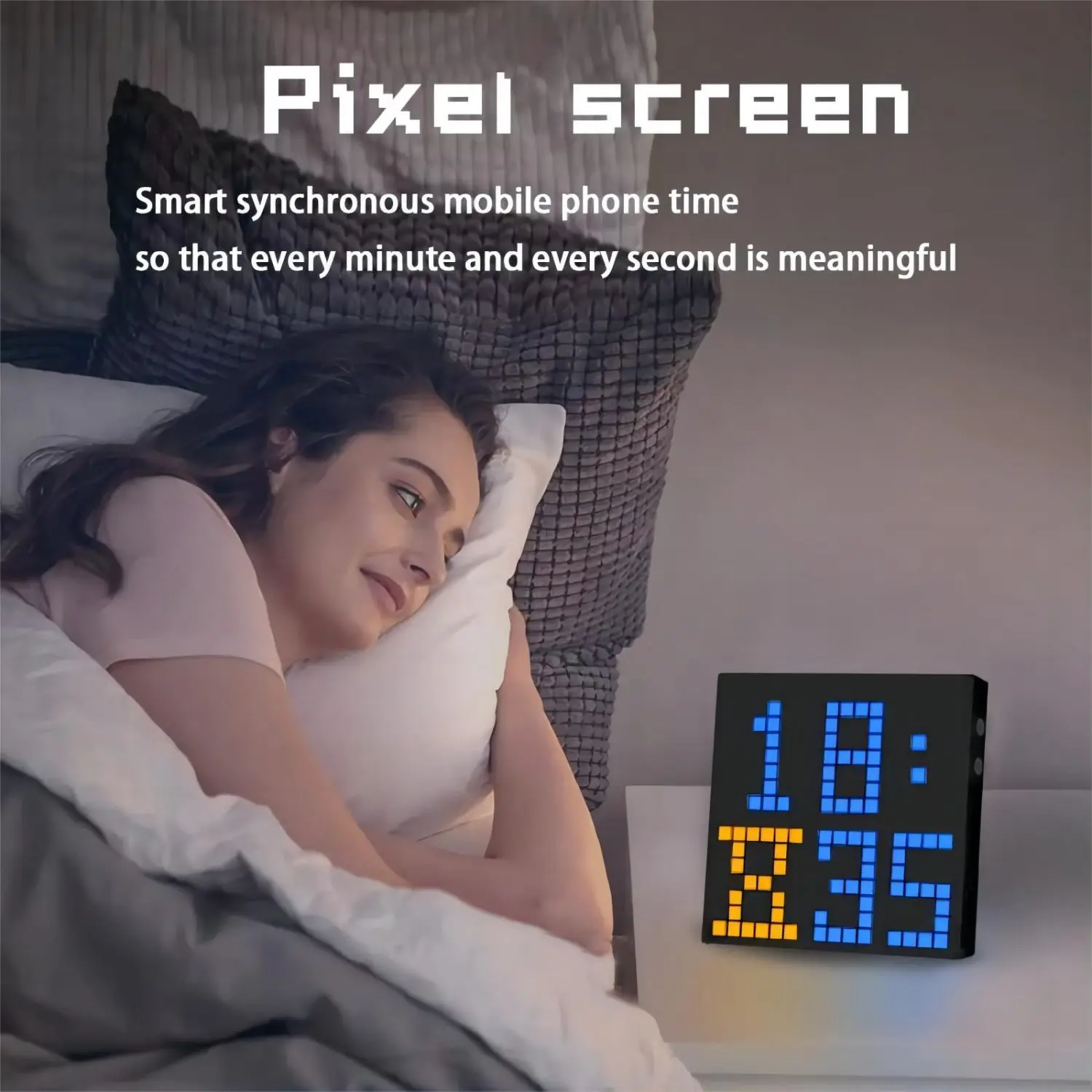 Pantalla inteligente LED de matriz de píxeles con Bluetooth, Panel de lámpara Digital RGB de 64x64, pantalla artística DIY, marco de decoración de habitación de Anime para videojuegos, Control por aplicación