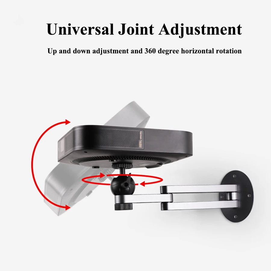 Soporte para proyector Soporte de montaje en pared de aleación de aluminio resistente para artículos universales con orificio para tornillo de 1/4 pulgadas XGIMI TD Capacidad de carga de 10 kg