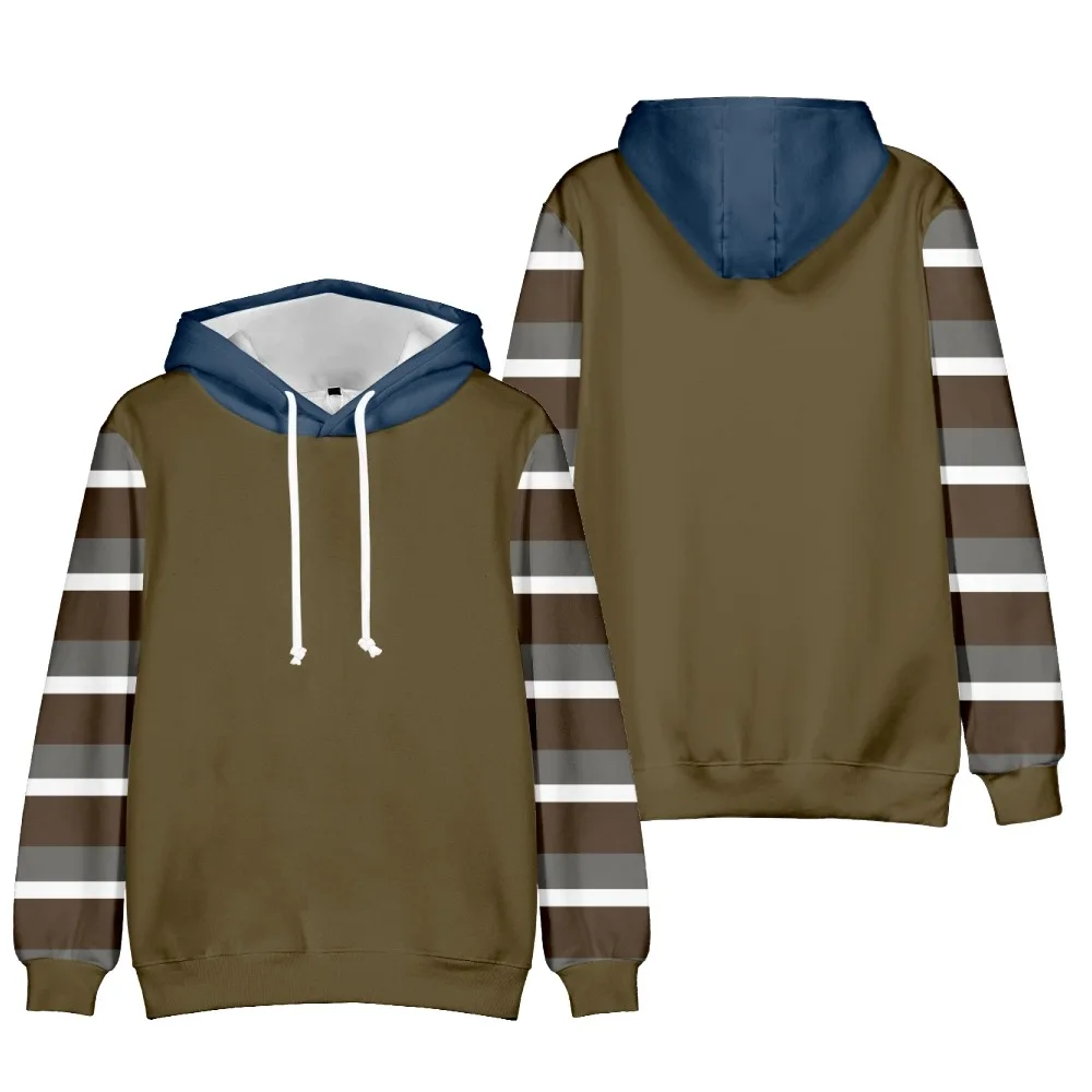 2024 moda estampado patrón de rayas jersey de los hombres Casual Simple de gran tamaño sudadera suelta diseño callejero Harajuku sudadera de los hombres