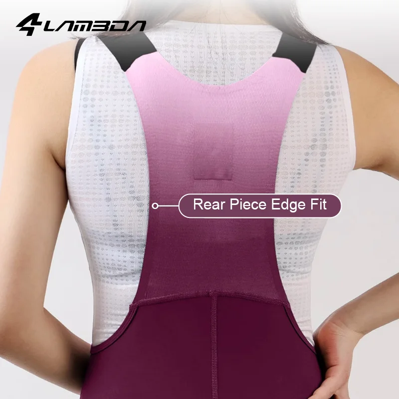 LAMEDA-pantalones cortos de ciclismo profesionales para mujer, pantalones cortos con pechera, acolchados de esponja 3D, absorbentes de golpes, para bicicleta de carretera, verano
