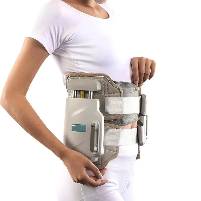Cinturón de tracción lumbar portátil, soporte de cintura, dispositivo de estiramiento espinal, cinturón de soporte lumbar para el hogar