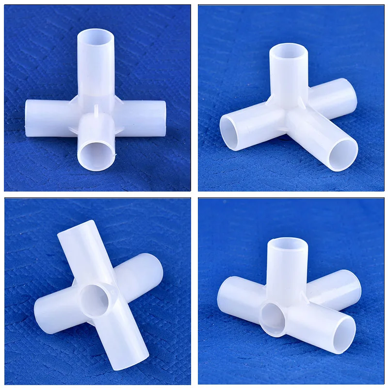 Conector de soporte para plantas de 9,8mm de diámetro interior, adaptador de tubo de junta en T de cuatro vías, accesorios para armario, estante DIY, decoraciones para patio y jardín, 2-30 Uds.
