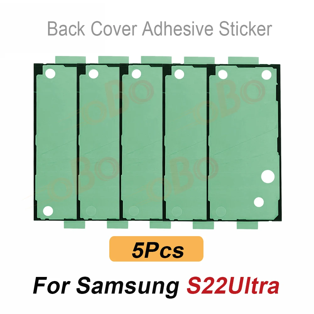 5 Adhesivos de Sellado Impermeables para la Cubierta Trasera del Samsung S20 S21 FE S22 Plus Ultra Series, Pegamento de Reparación para la Carcasa Trasera