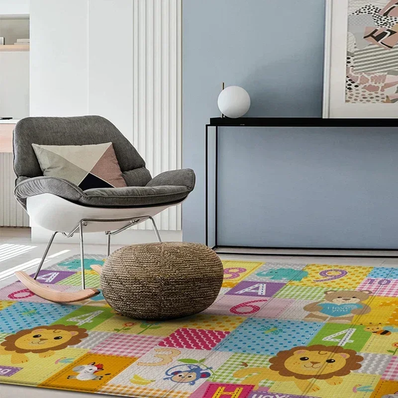 Manta plegable para niños, alfombra de espuma XPE para juegos de bebés, suelo suave, almohadilla para gatear, juguetes para niños, alfombra plegable para actividades de juego con bolsa
