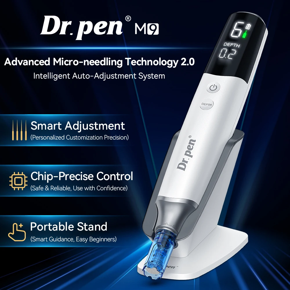 Dr.pen M9 Microneedle original con 2 agujas, máquina de belleza, longitud de la aguja 0,25 mm