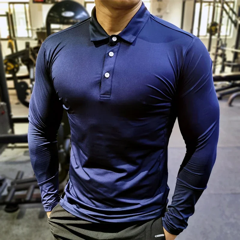 Camiseta deportiva de compresión para hombre, Top de manga larga, ropa para gimnasio, correr, Fitness, ropa deportiva ajustada, sudadera Rashgard para senderismo de talla grande