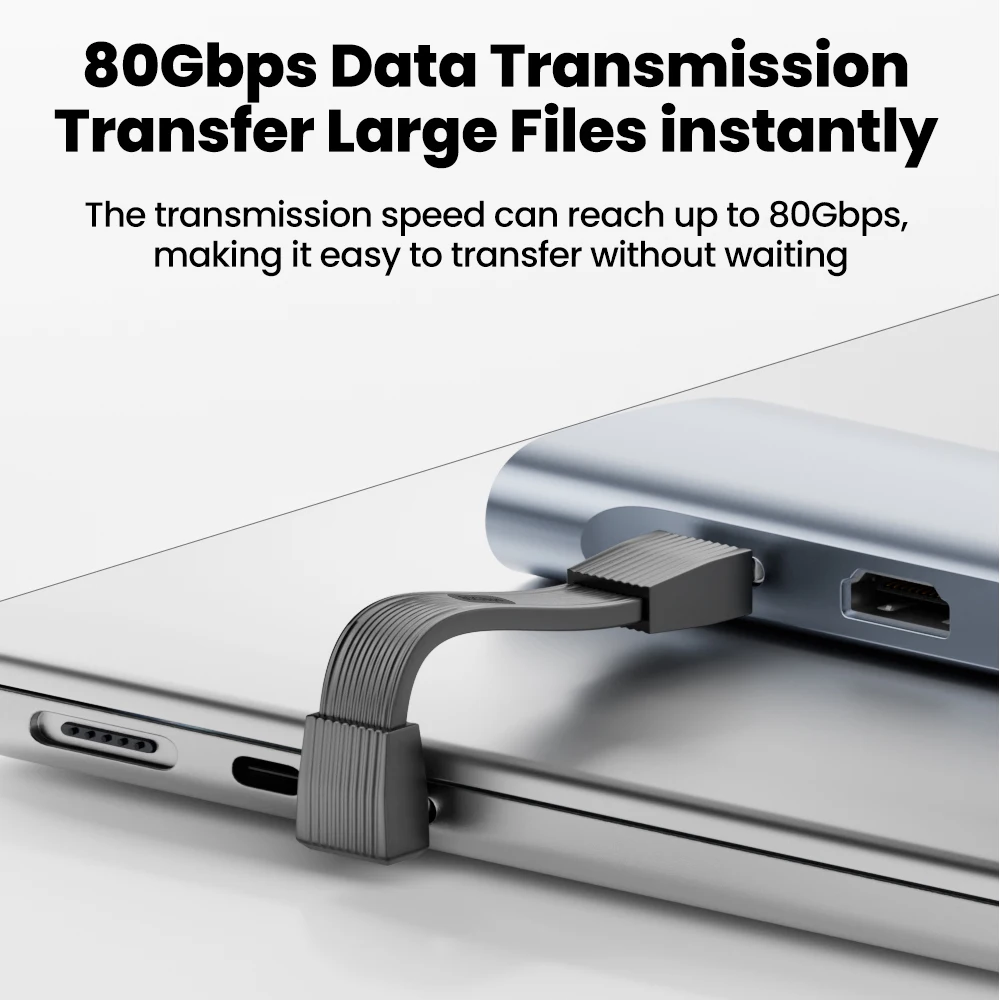 USB4.0 PD 240W tipo c a tipo c Cable corto de carga rápida portátil 80Gbps 8K @ 60Hz vídeo para iPhone15/16/17 Samsung 51MM/67MM