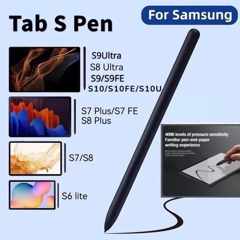 Para Samsung S Pen para Samsung Galaxy Tablet S8 S7 FE S6 Lite S7 + S8 + S9 S9FE Tablet lápiz óptico lápiz táctil sin Bluetooth