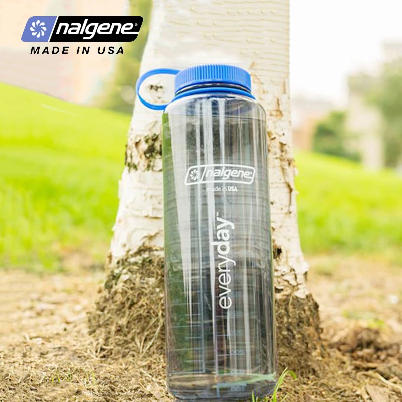 Botella de Agua Nalgene de Boca Ancha de 1500 ml, Gran Capacidad, Tritan, para Deportes al Aire Libre, 1.5 L, a Prueba de Fugas, para Camping y Senderismo, Duradera y Segura
