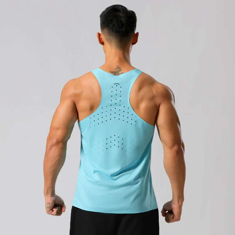 Camiseta de gimnasio para hombre, camisetas sin mangas de alta calidad, camisetas sin mangas de secado rápido, camisetas de entrenamiento para Fitness, chaleco deportivo transpirable de malla