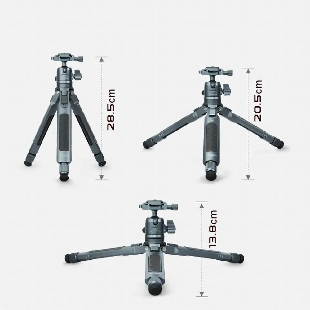 Nuevo Trípode Telescópico de Fibra de Carbono para Cámara, Trípode de Escritorio con Cabezal de Bola de 1/4 para DJI Ronin RS4 MINI Gimbal, Cámara DSLR, Video VLOG