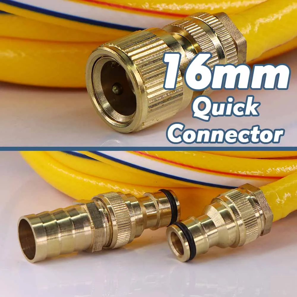 Adaptador de lengüeta para manguera de latón de 6-32mm con conector rápido de 16mm, tubería de riego para jardín, conexión de reparación, accesorio de junta de acoplamiento