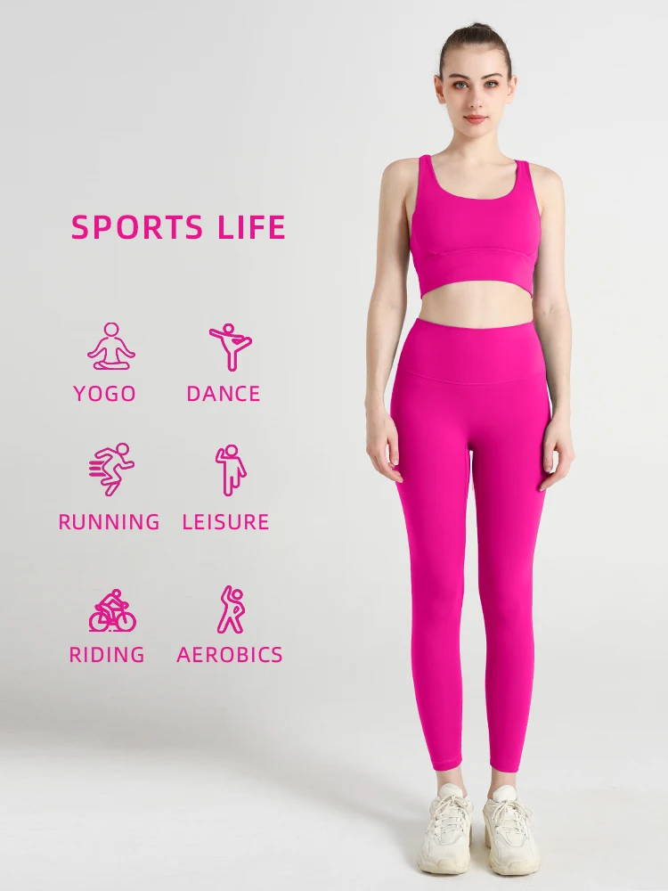 Ropa de Yoga de 2 piezas para mujer, chándal de secado rápido, traje de Fitness transpirable, ropa deportiva, Sujetador deportivo, mallas, novedad de 2024