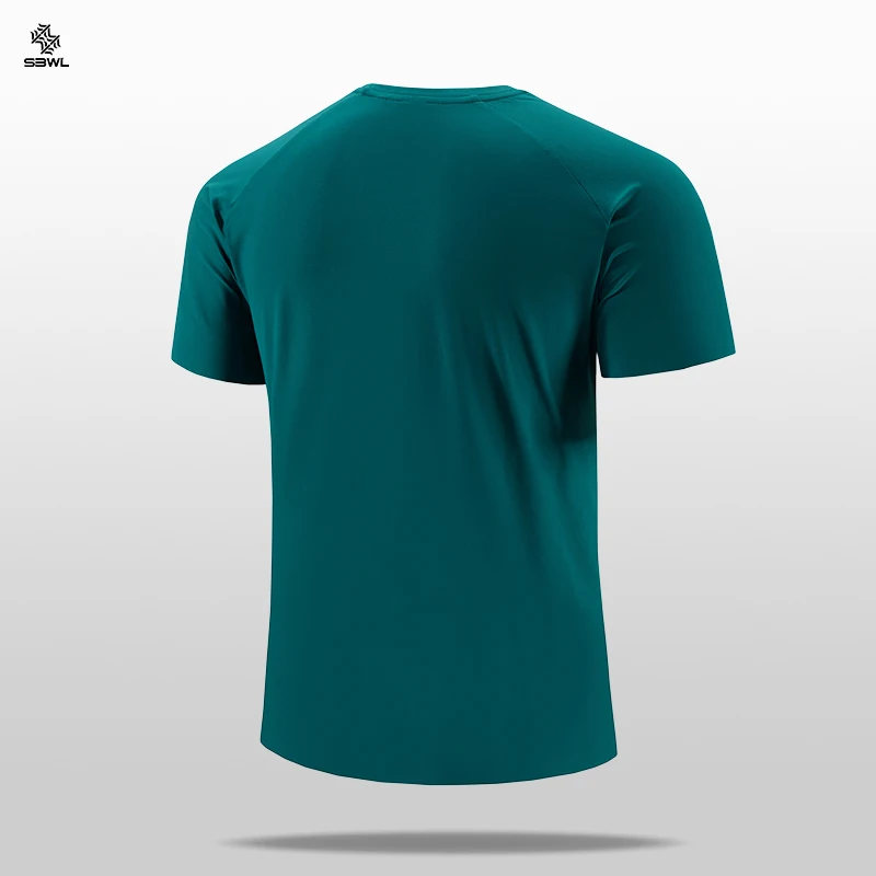 SBWL Camiseta deportiva de secado rápido para hombre, de alta calidad, para correr al aire libre, informal, para caminar, entrenar, perder peso, camisetas ligeras para Fitness