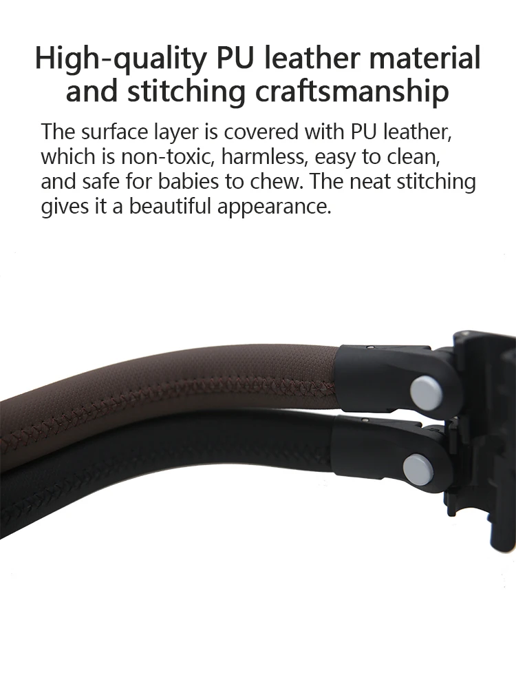 Barra protectora para cochecito, compatible con Joolz AER/AER+, de cuero PU, resistente al agua, ajustable, con apoyo de brazo firme, accesorios para cochecito