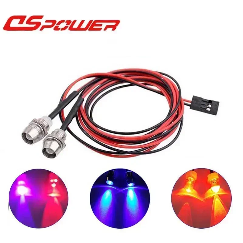 Lámpara de coche RC de 3mm, 5mm, 8mm, luces LED universales para camión trepador de control remoto 1/8 1/10 1/12 1/24 Axial Scx10 Traxxas Trx4 WPL Redcat Tamiya