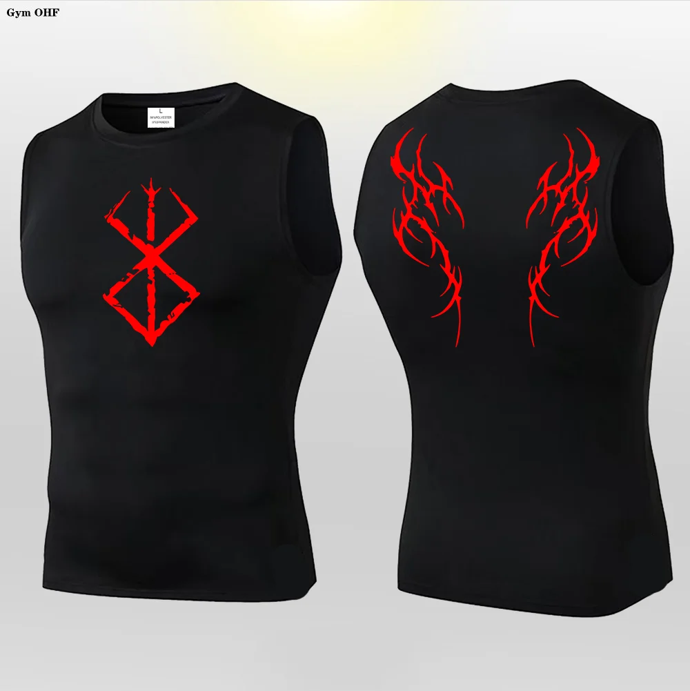Y2K Anime verano hombres gimnasio camisetas sin mangas ropa de Fitness malla de secado rápido culturismo camisetas sin mangas hombres chaleco para correr