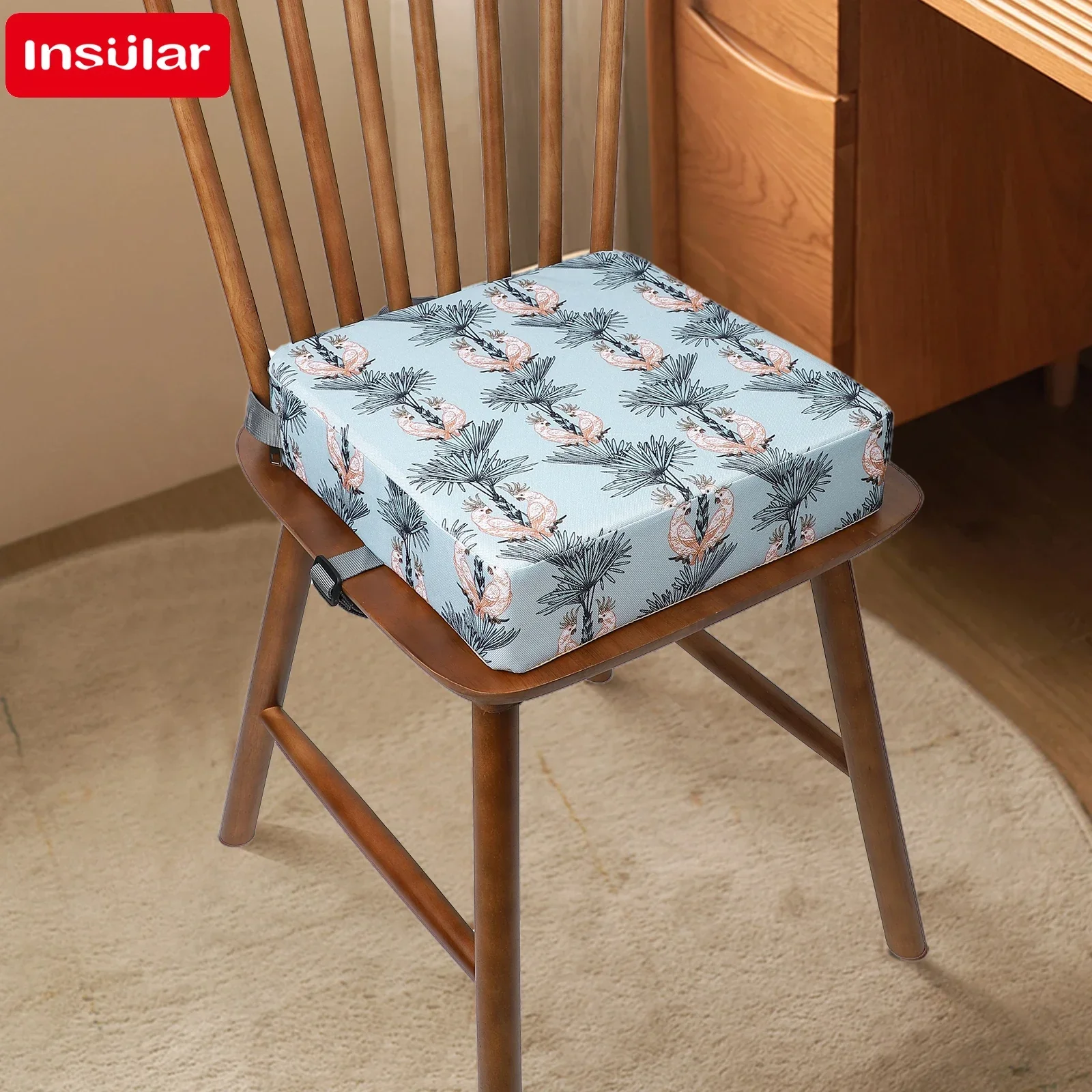 Cojín elevador para silla de comedor de bebé, asiento extraíble para trona para niños, cojín elevador para silla de estrella, asiento impermeable para silla infantil