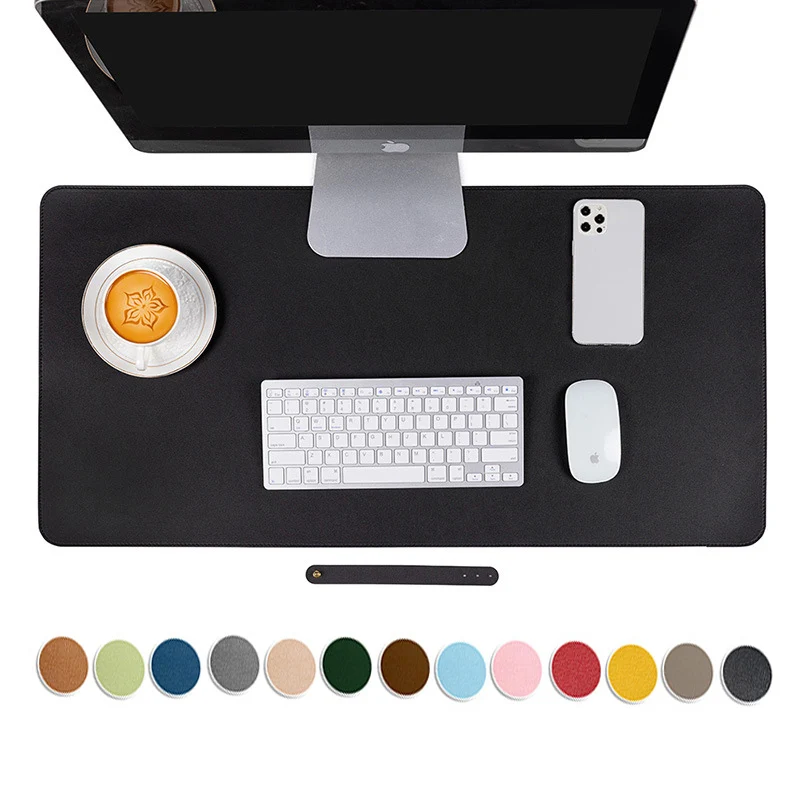Alfombrilla de Escritorio Impermeable de Cuero PU, Alfombrilla Grande para Ratón de Juegos, Protector de Mesa para Teclado de Computadora de Oficina, Accesorios para PC
