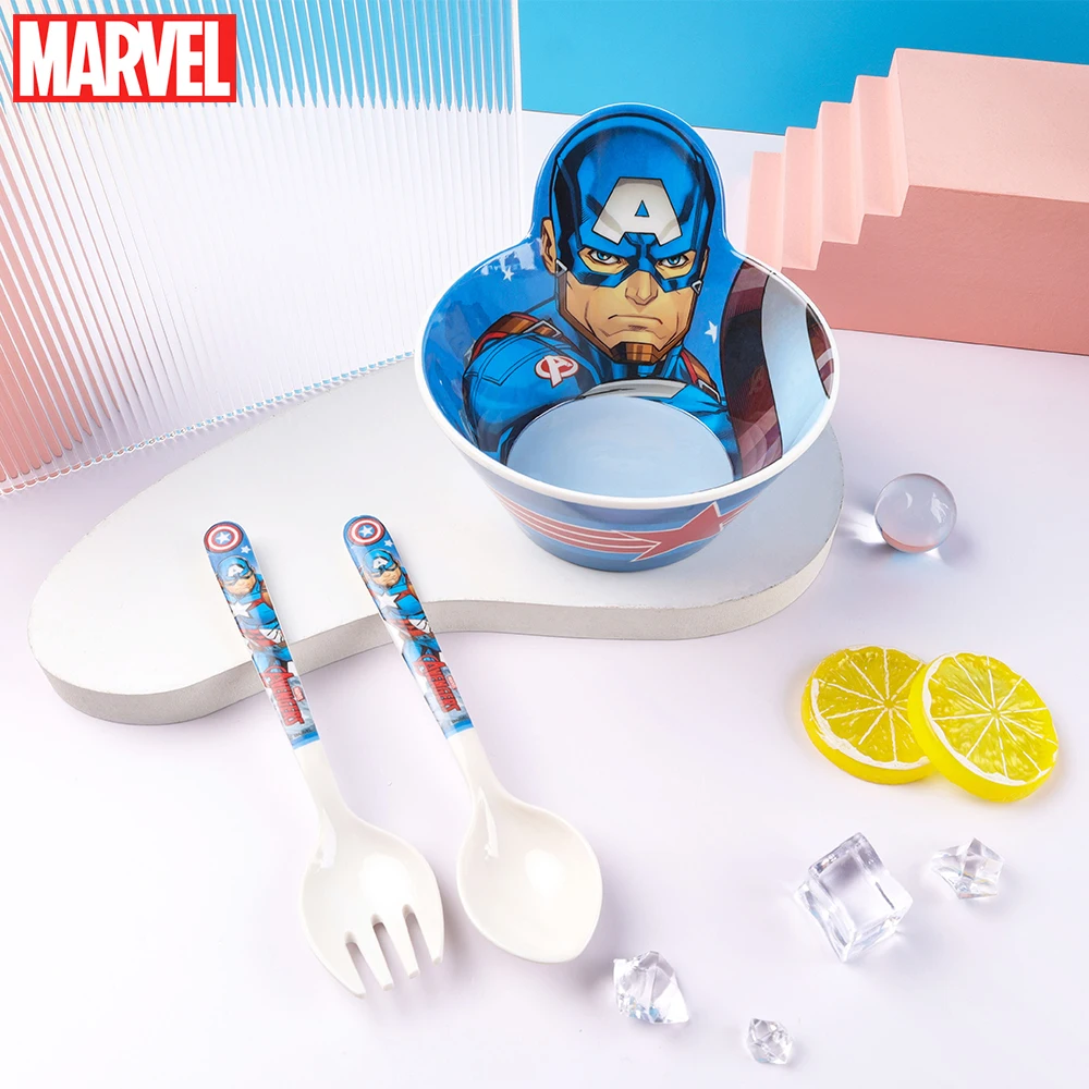 Tazón de Melamina Oficial de los Vengadores, Resistente al Calor e Irrompible, con Diseño de Spider-Man, Hulk y Thor, para Cereal, Sopa o Desayuno, Ideal para Regalo