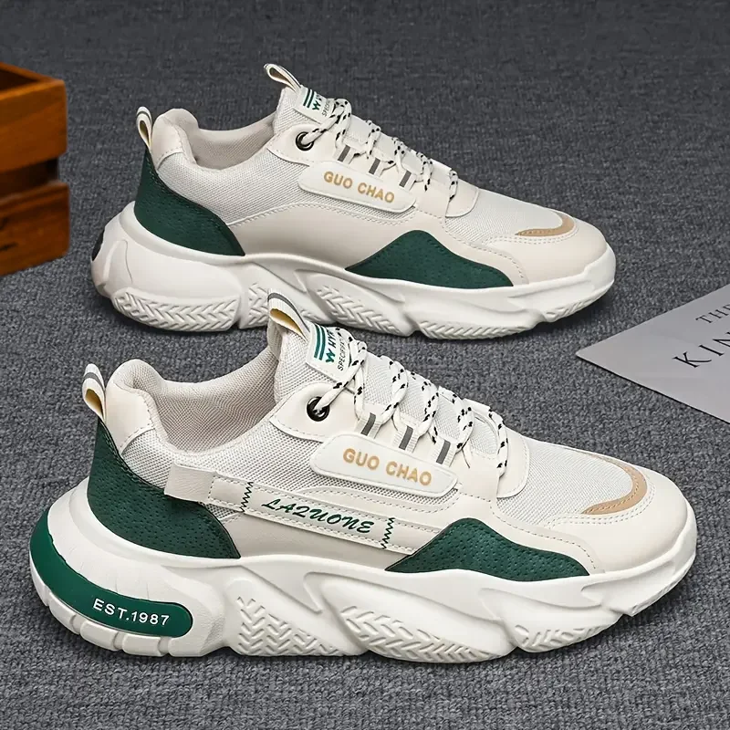 Zapatillas Deportivas Casuales Retro para Hombre: Cómodas y Antideslizantes con Cordones y Estilo Slip-On para Actividades al Aire Libre - Ideales para Primavera/Verano
