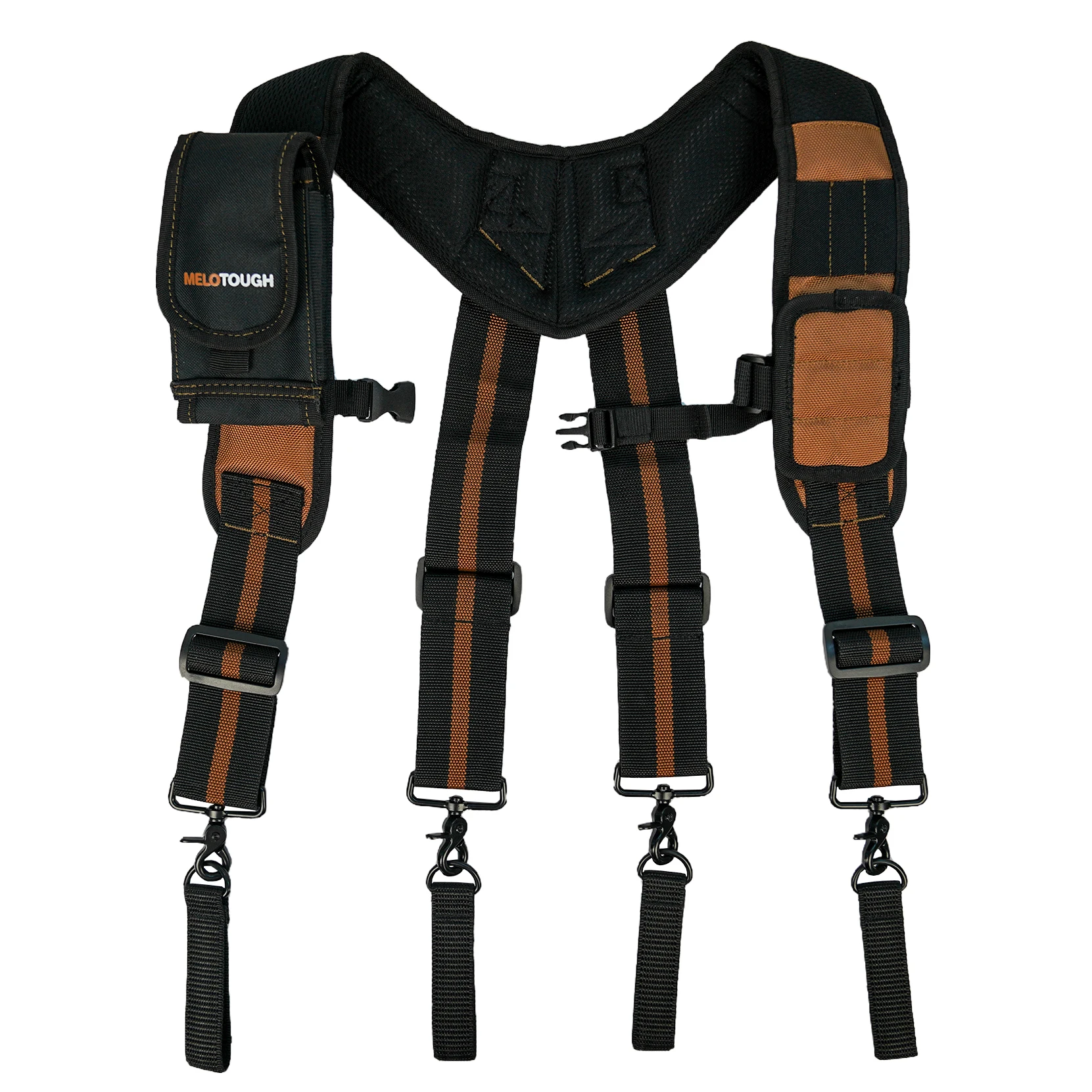 MELOTOUGH Tirantes magnéticos Tirantes para cinturón de herramientas con soporte para teléfono móvil grande