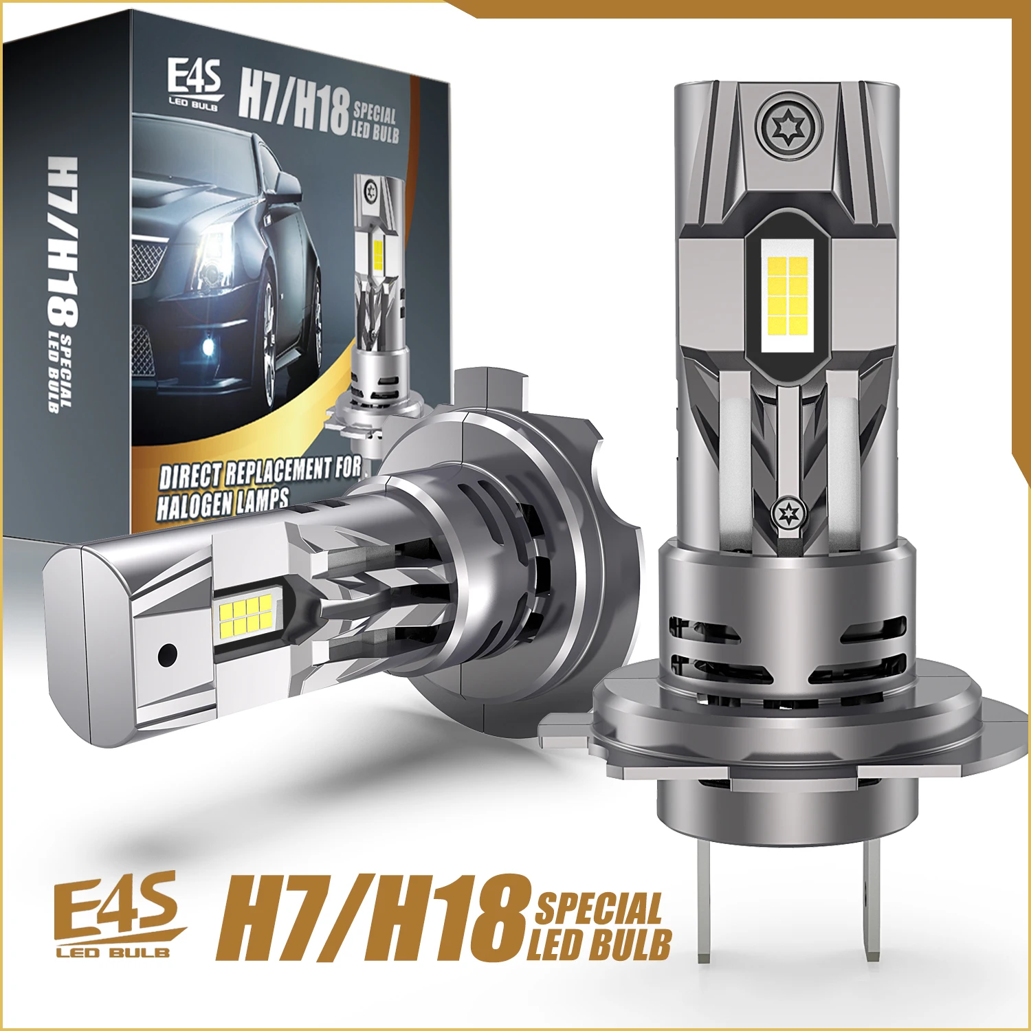 2 faros delanteros LED H7 Canbus sin errores 360 °   Bombillas de coche H18 12v 55w lámparas de diodo de alta potencia para BMW VW Passat Golf Audi Skoda Hyundai