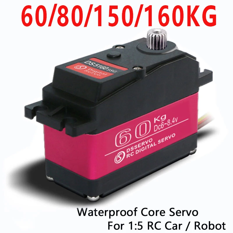 Nuevo Servo Digital Dsservo de Alto Torque de 60Kg 80Kg 150Kg 160Kg, Apto para Control Remoto de Autos, Robots y Dirección, RM 12V/24V