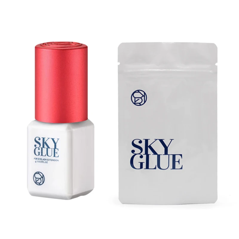10 botellas SKY S + pegamento extensión de pestañas 5ml Corea Original negro rojo tapa pestañas postizas cielo adhesivo suministros herramientas de maquillaje Colas