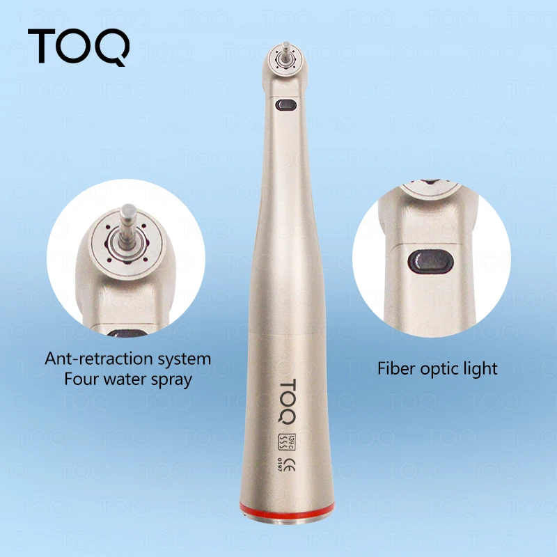 Ti Max Z95l contraángulo Dental 1:5 pieza de mano de velocidad creciente contraángulo Led fibra óptica Quattro Spray anillos rojos