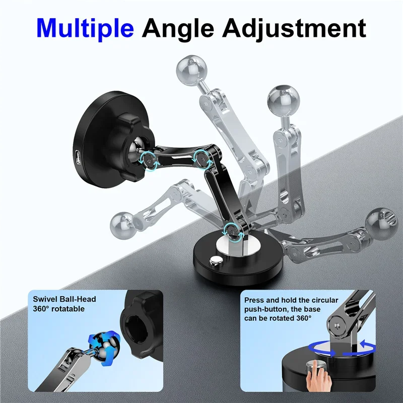 Soporte magnético para cargador inalámbrico de coche, estación de carga rápida, soporte de teléfono para Macsfae, iPhone 15, 14, 13, 12