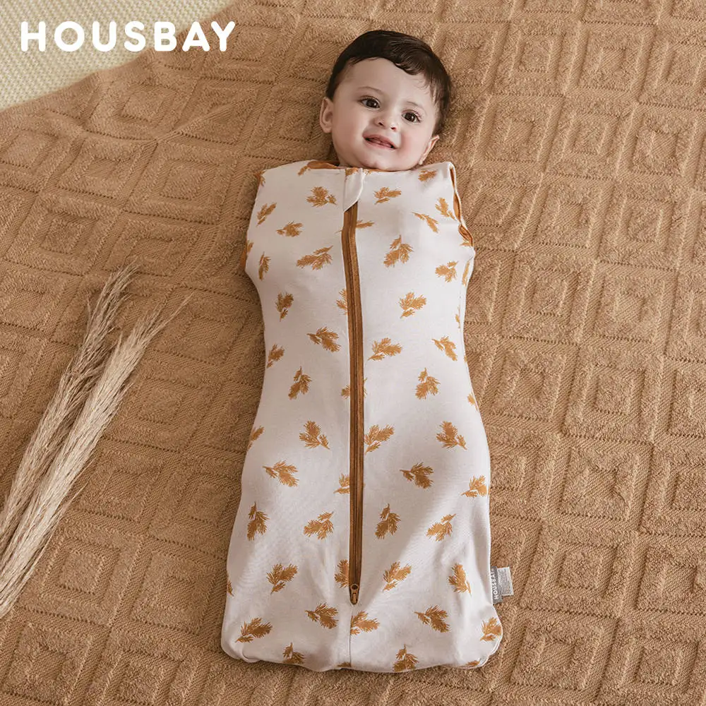 Saco de dormir para bebé recién nacido, saco de dormir sin mangas, fino de verano, 100% algodón, suave, bolsa para cambiar pañales con cremallera de 2 vías