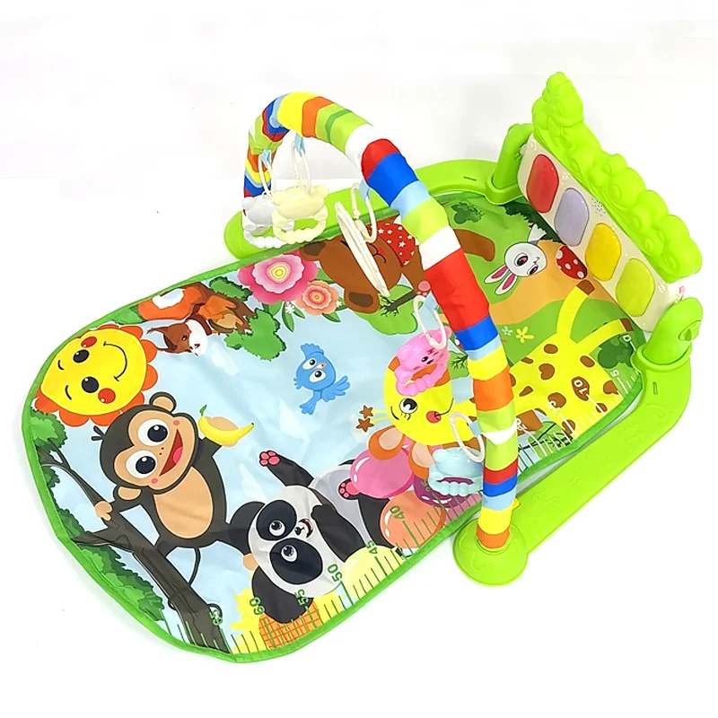 Gimnasio Musical para Bebés Recién Nacidos, Alfombra de Juego con Piano, Tapete Sensorial para Gatear, Juguetes Colgantes, Juguetes Educativos Tempranos, Regalos